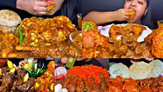 ASMR EATING SPICY MUTTON CURRY CHICKEN CURRY EGG CURRY  BEST INDIAN FOOD MUKBANG Foodie India [upl. by Nitnerb149]