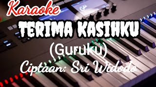 Karaoke Lagu Terima Kasihku  Guruku [upl. by Ynnus]