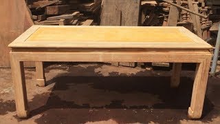 How To Build A Dining Table Modern  Woodworking Skills Extremely Excellent Carpenter [upl. by Julee]