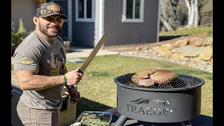 Chad Mendes Grilling Entire Venison Hind Quarter The FLIP FLOP [upl. by Anid]