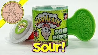 War Heads Sour Dippers Candy  Sweet Berry Lollipop Sour Watermelon Powder [upl. by Wilton]