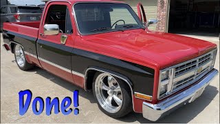 New Square Body Build Part 11 Final Assembly of our 86 C10 project [upl. by Schrick496]