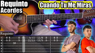 Cuando Tu Me Miras  Eslabón Armado  Requinto y Acordes  Tutorial en Guitarra Con TABS [upl. by Parrnell]