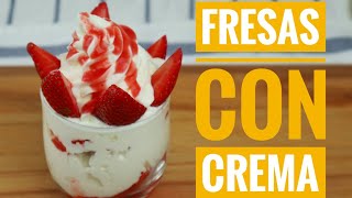 FRESAS CON CREMA  Como Hacer Fresas con crema  Fácil Recetas Venezolanas [upl. by Aicad]