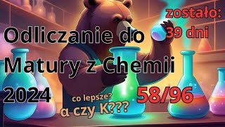 39 dni do Matury z Chemii 5896 dzień odliczania  stopień stała dysocjacji i co z nimi [upl. by Iroj529]