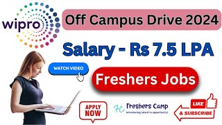 Wipro Recruitment 2025  Hiring for Freshers  Wipro Off Campus Drive 2025  Wipro Careers Jobs 2024 [upl. by Esorlatsyrc]