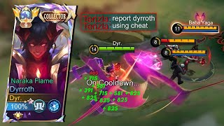 NEW BUILD DYRROTH WTF DAMAGE AND LIFESTEAL THEY THINK I’M USING CHEAT🔥 [upl. by Dom]