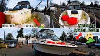 Detailing an quotUNCLEANABLEquot Boat  3 Day Transformation [upl. by Adnohsel]