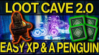 Destiny 2 LOOT CAVE 20 FAST XP amp PENGUIN LOCATION  Cosmodrome Prime Engram Farm Beyond Light [upl. by Anaxor]