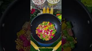 POPCORN RECIPE WITH COLOURFUL SNACKS popcorn youtubeshorts shorts [upl. by Chard411]