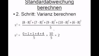 Standardabweichung berechnen [upl. by Anitsugua]