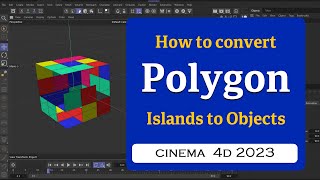 How to Convert Polygon Islands to Objects in Cinema 4D 2023 MaxonVFX ​ [upl. by Aikemit337]