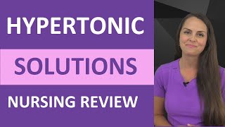 Hypertonic Solution Nursing Examples and IV Fluids NCLEX Review FAST [upl. by Zurciram]