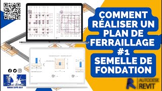 TUTO REVIT STRUCTURECOMMENT RÉALISER LE PLAN DE FERRAILLAGE DES FONDATION ET PLAN DES LONGRINE [upl. by Wershba]