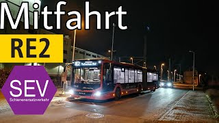 Mitfahrt  MAN Lions City 18c Hybrid  Linie RE2 SEV  Cottbus Hbf  Vetschau [upl. by Naam]