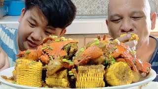 Spicy Garlic butter CrabsIlonggo Style recipeBisaya CookyVlog6 [upl. by Calvo]