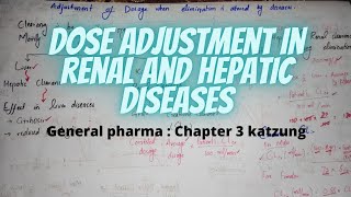 Dose adjustment in renal diseases and hepatic diseaseskatzung chapter 3pharmacokineticsaiimsmbbs [upl. by Shawn565]