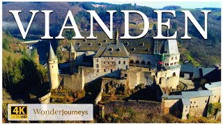 Vianden Castle Luxembourg  Drone 4K UHD [upl. by Kreindler813]