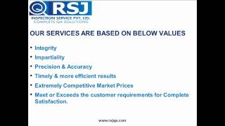 RSJ Inspection Service Company profile [upl. by Bumgardner]