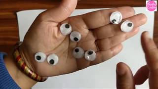 How To Make Googly Eyes in 4 Ways at Home  DIY Crafts Tutorial  Shwetas Creation [upl. by Nodgnal]