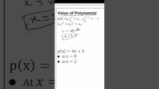 Value of Polynomial Part 1  POLYNOMIAL  CLASS 9  9th  exam basicmath education mathematics [upl. by Esinrahc]