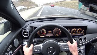 2020 MercedesBenz E400d TModell 340PS  Autobahn fast driving [upl. by Ragas676]