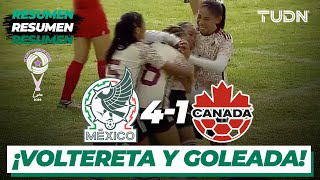 Resumen y goles  México 41 Canadá  Revelations Cup Femenil 2022  TUDN [upl. by Wager]