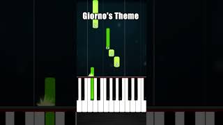 Giornos Theme  EASY Piano Tutorial [upl. by Notsud]