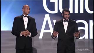 Key amp Peele demonstrate their videogame playing skills at the 2013 Writers Guild Awards [upl. by Aihseyt769]