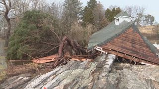 Boothbay Harbor community recovers from overnight storm surge [upl. by Riatsala]