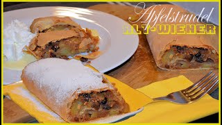 Apfelstrudel Rezept  AltWiener Apfelstrudel  Original Apfelstrudel Rezept [upl. by Goulden755]