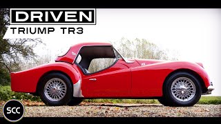 TRIUMPH TR3 1962  Modest test drive  Engine sound  SCC TV [upl. by Allerbag7]