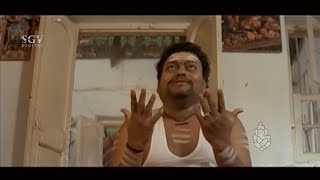 Drunken Sadhu Kokila Scolding His Parents  Super Kannada Comedy Scene of Auto Shankar Movie [upl. by Artie741]