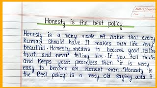 Honesty is the best policy Essay in English [upl. by Ardyce]