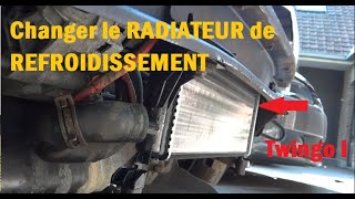 Changer un radiateur de refroidissement et remplacer le liquide sur votre véhicule GUIDE Twingo I 1 [upl. by Wrdna]