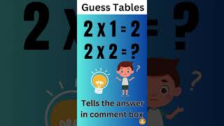 Guess the tables tables multiplication [upl. by Chet573]