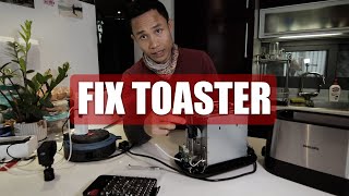 How to Fix Toaster The Lever Won’t Stay Down and No Electric Light [upl. by Olin]