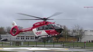 umgerüstete H145 D2 Landeanflug Christoph Berlin am Universitätsklinikum Greifswald [upl. by Anaitsirhc]