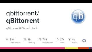 GitHub  qbittorrentqBittorrent qBittorrent BitTorrent client [upl. by Arvid]