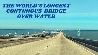 The Worlds Longest Overwater Continuous Bridge The Lake Pontchartrain Causeway Louisiana [upl. by Nyrrad]