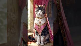 Royal Cat in Traditional Indian Attire  Majestic Feline in Regal Pink Robes [upl. by Malva]