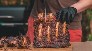 Smoked Beef Back Ribs Cooked on a Traeger Grill Recipe  DUCKCHAR [upl. by Nicoli]