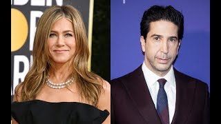 David Schwimmer and Jennifer Aniston dating   Interview amp bloopers  Friends [upl. by Nylyoj]