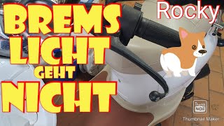 Bremslicht geht nicht  Bremslichtschalter Tauschen Reparieren Ursache Roller Scooter [upl. by Sitruk]