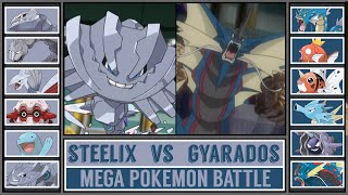 MEGA STEELIX vs MEGA GYARADOS  Mega Pokémon Battle [upl. by Grimaldi626]