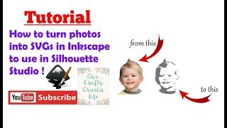 Turn Photos Into SVGs In Inkscape to use in Silhouette Studio  Tutorial [upl. by Lanahtan666]