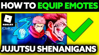 How To Equip Emotes in Jujutsu Shenanigans 2024  Step by Step [upl. by Ahsiekam]