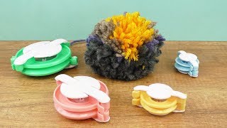 Pompom Maker im Test  Beste Methode für Mützen Bommel Set mit 4 Größen  Winter DIY [upl. by Ititrefen449]