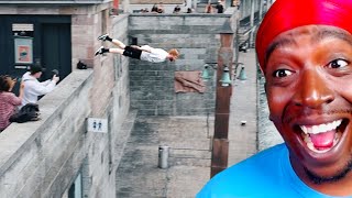 American Reacts To Parkour Diving in Basel River Rhine 🇨🇭 [upl. by Loveridge863]