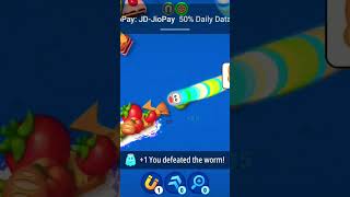 Worms 02 Wormate World Record Worms Zone Best Score Game Biggest Snake Worms Gameplay viralvideo [upl. by Maxwell]